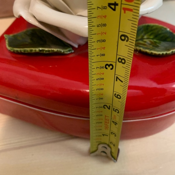 Vintage Red Heart Romantic Trinket Box-70s to 80s-Ceramic - Picture 15 of 15